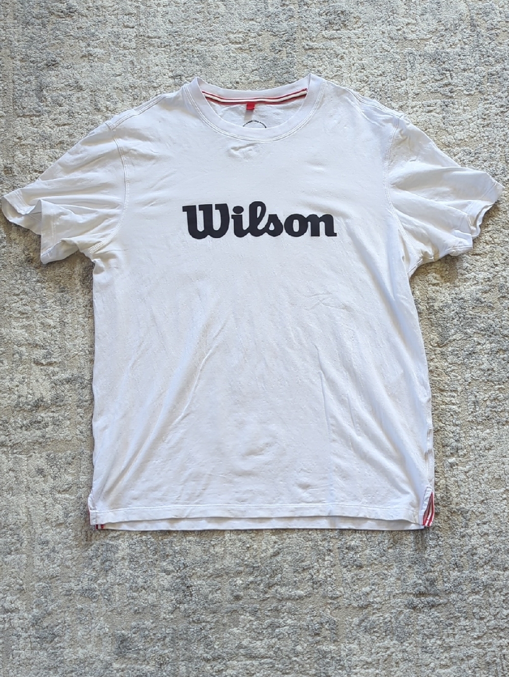 Wilson White Short Sleeve Logo Tee Size Small